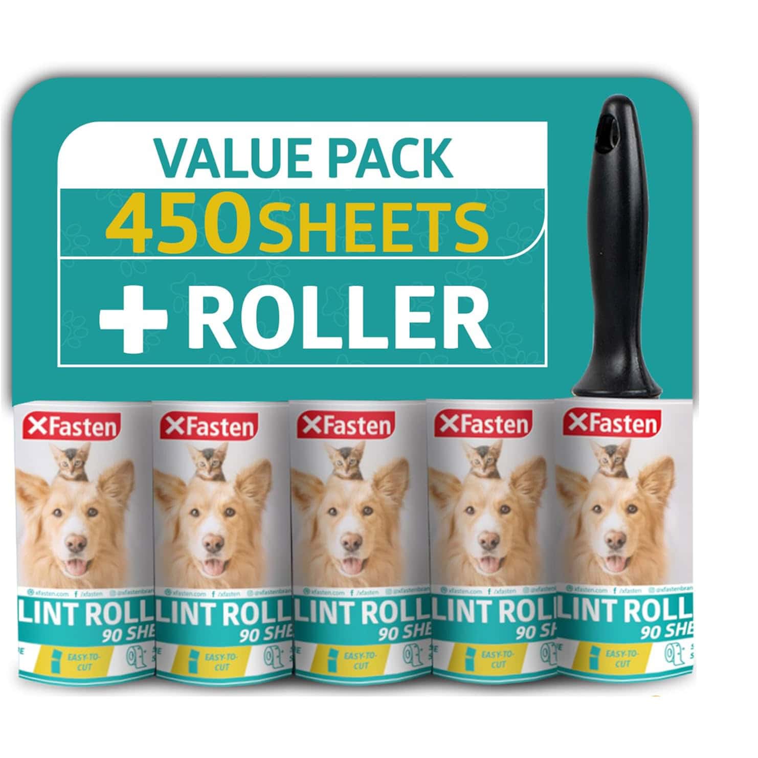 Pet Hair Lint Roller, 450 Sheets Furniture Lint Rollers for Pet Hair New