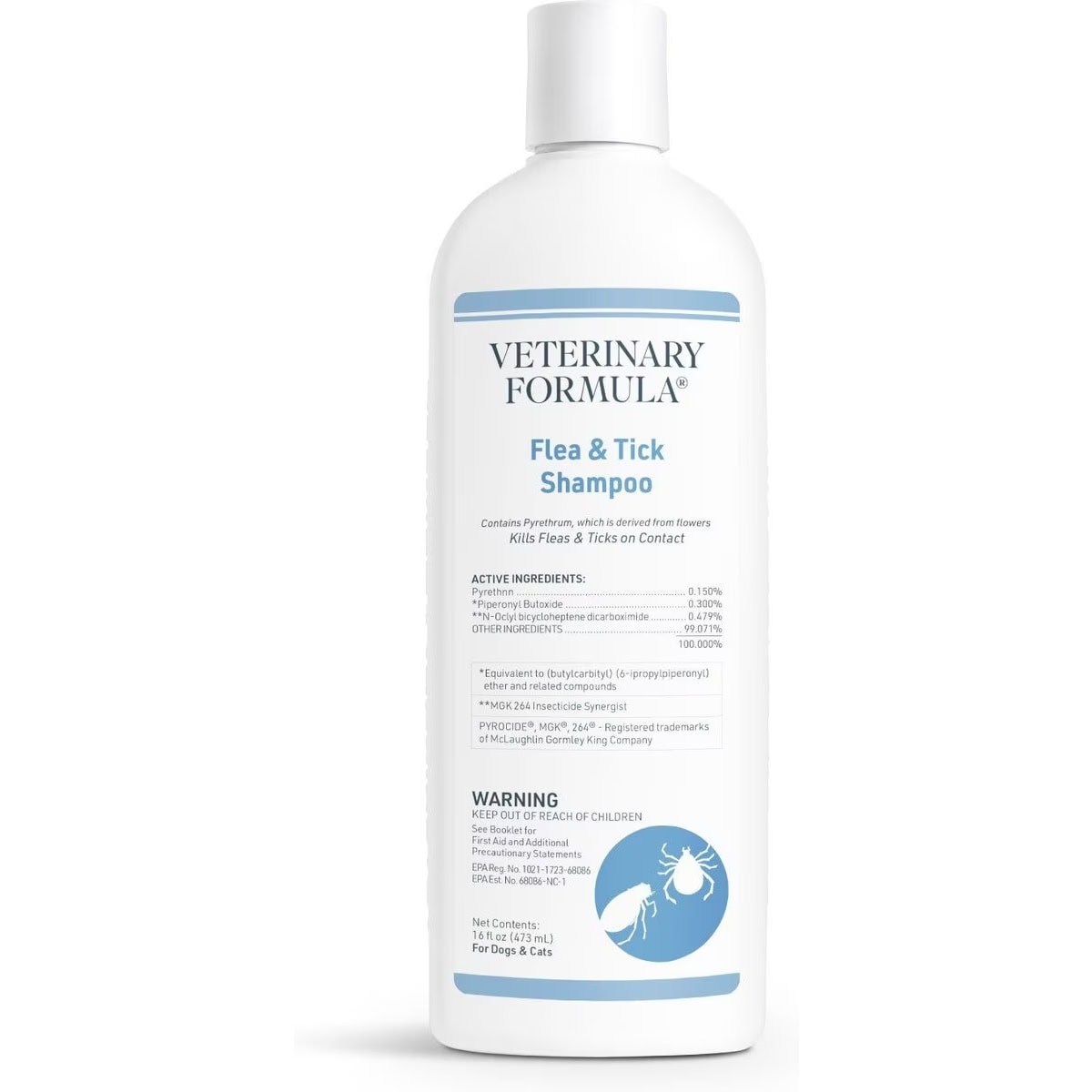 Veterinary Formula Clinical Care Flea & Tick Medicated Shampoo New
