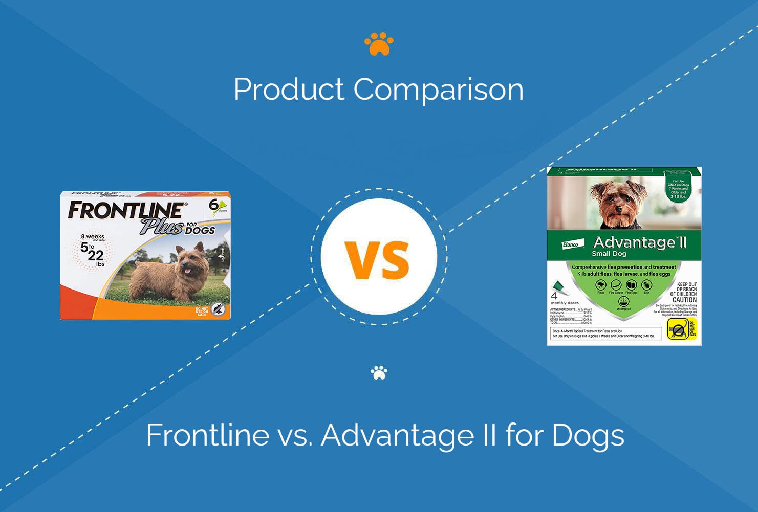 Frontline vs. Advantage II for Dogs