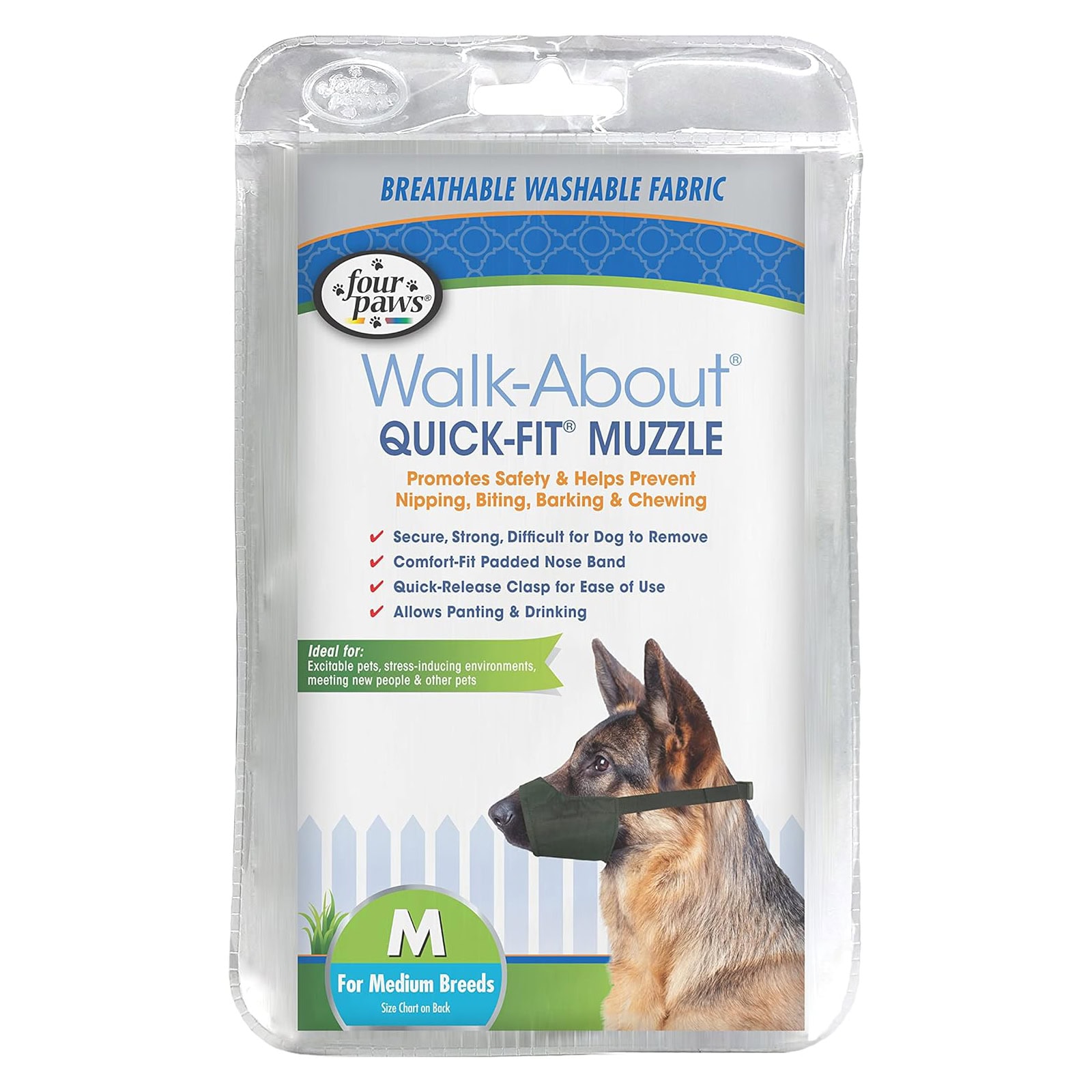 Four Paws Walk-About Quick-Fit Dog Muzzle