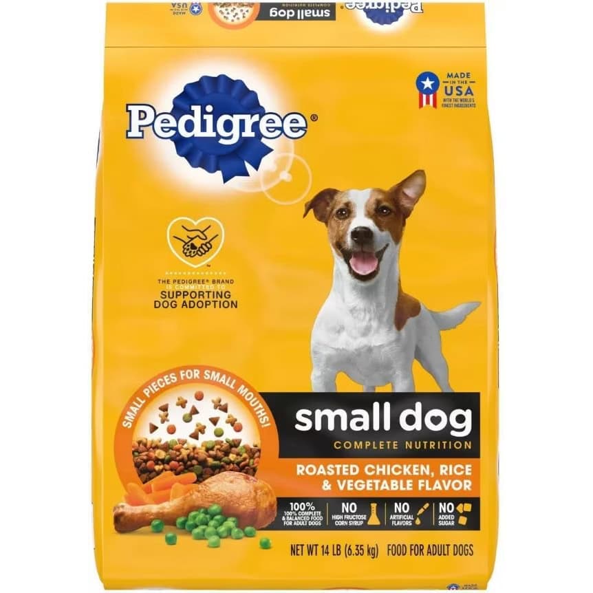 Pedigree Small Dog Complete Nutrition Roasted Chicken, Rice & Vegetable Flavor Small Breed Dry Dog Food 