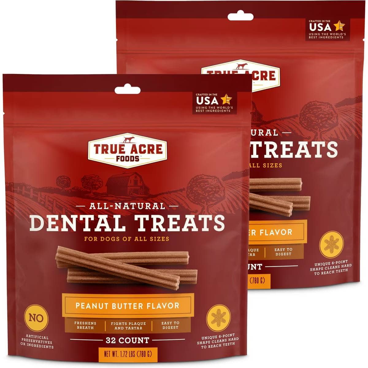 True Acre Foods All-Natural Dental Chew Sticks