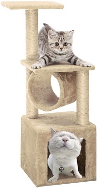 8Paws n Pals 3-in-1 Cat Scratching Post wHammock & Toy