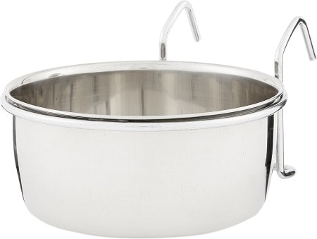 4Ethical Pet Stainless Steel Coop Cup Wire Hanger Kennel Pet Bowl