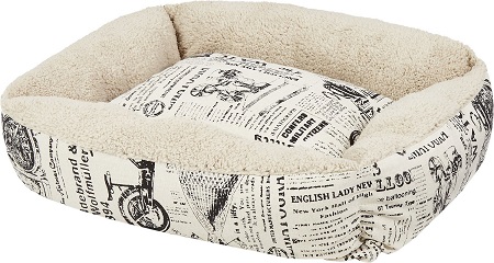 9Paws & Pals 1800's Newspaper Bolster Cat & Dog Bed
