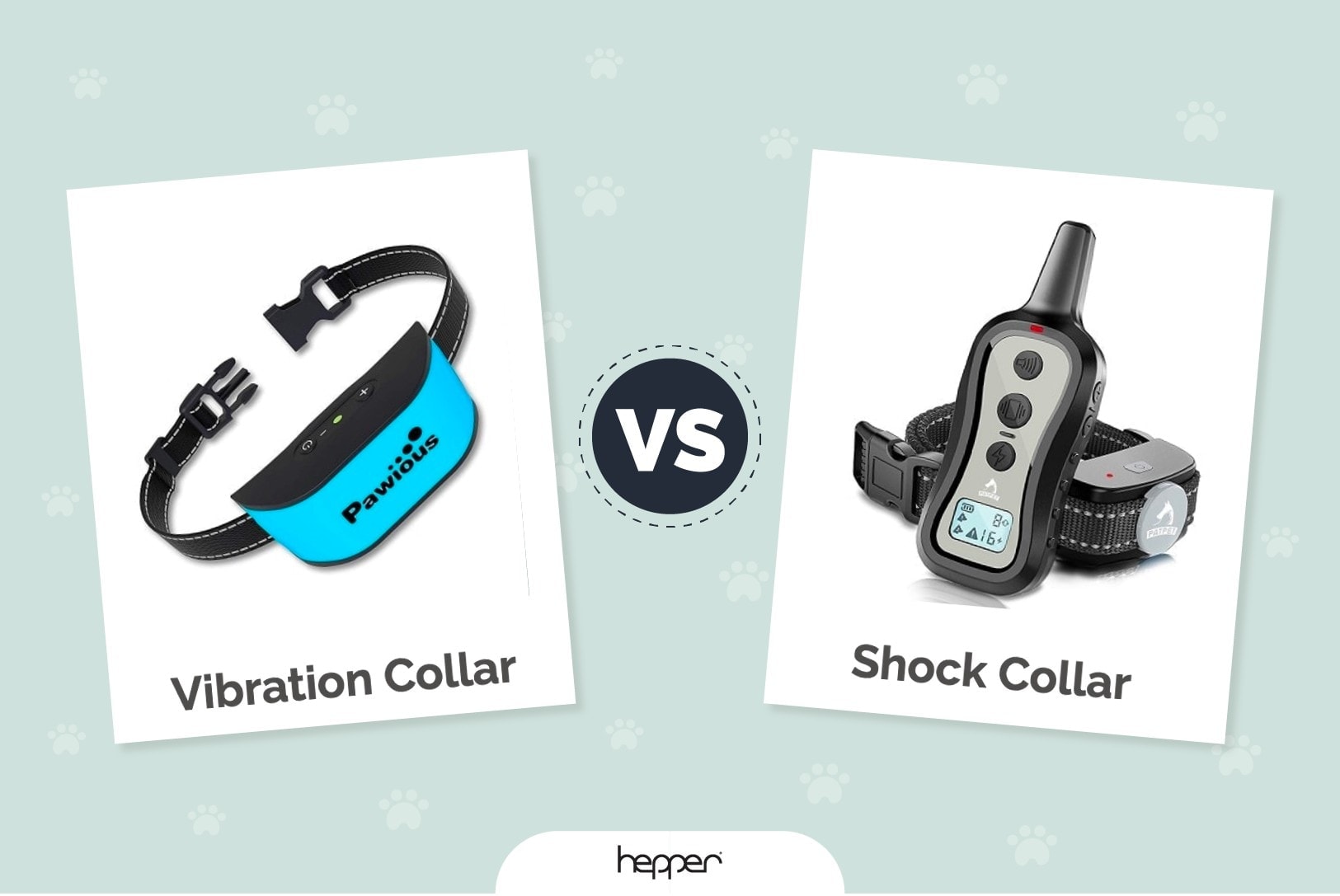 Hepper vibration vs shock collar