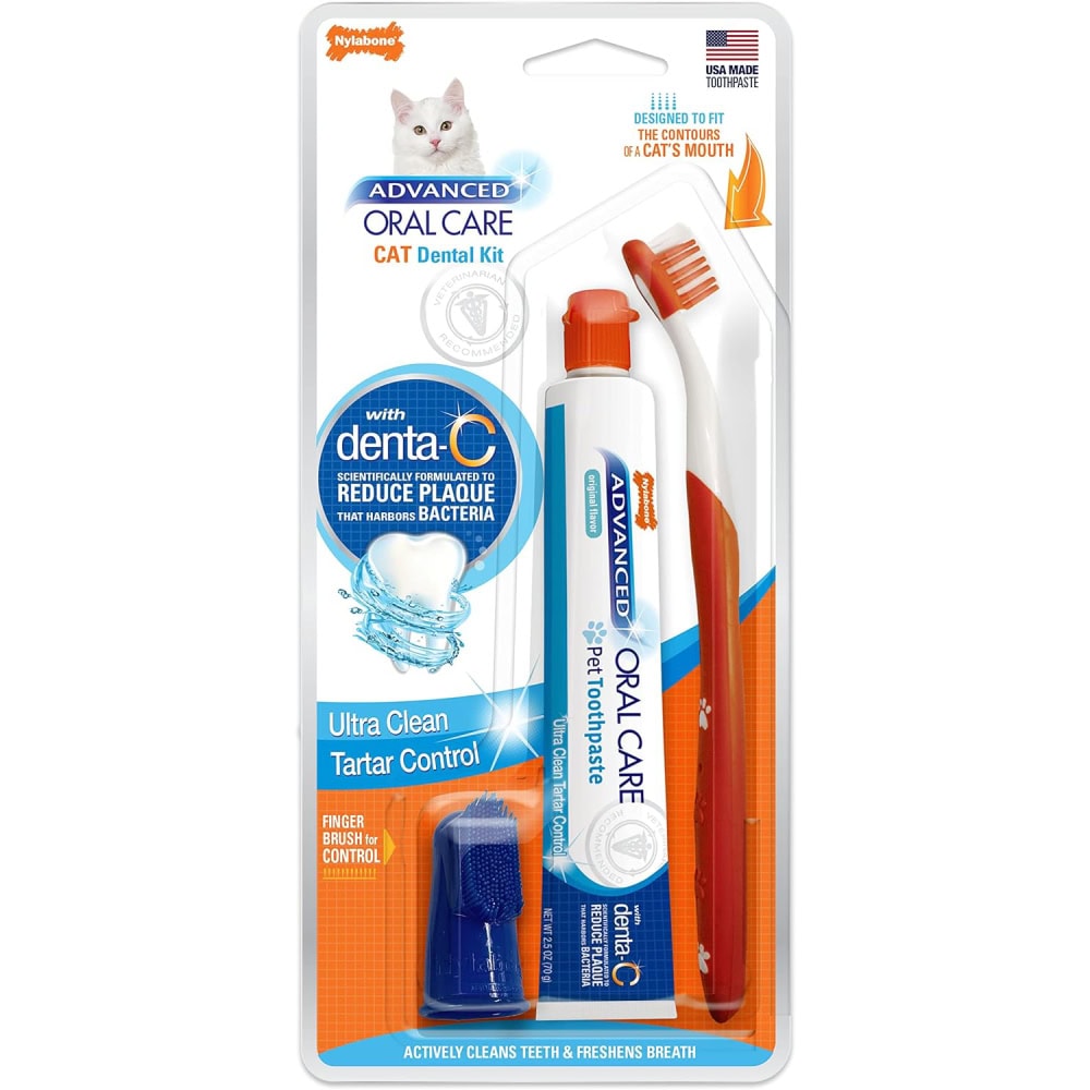 Nylabone Advanced Oral Care Cat Dental Kit 
