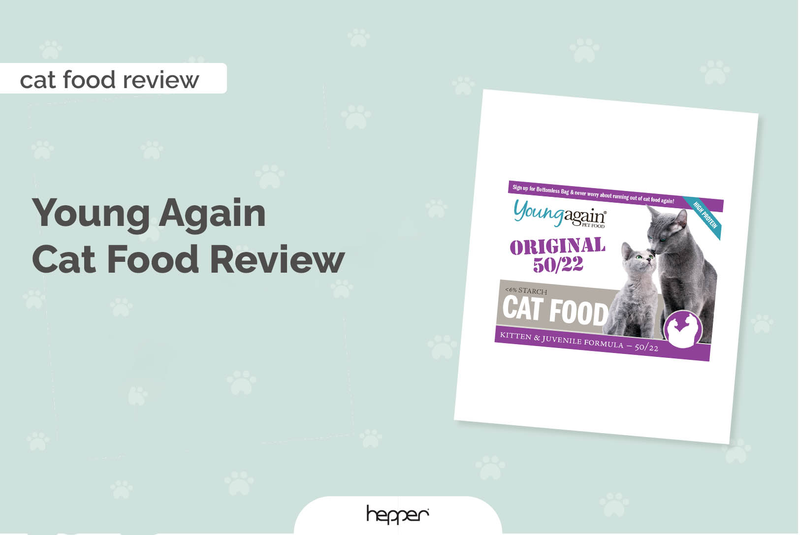 young again cat food review header