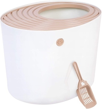 IRIS Top Entry Cat Litter Box with scoop