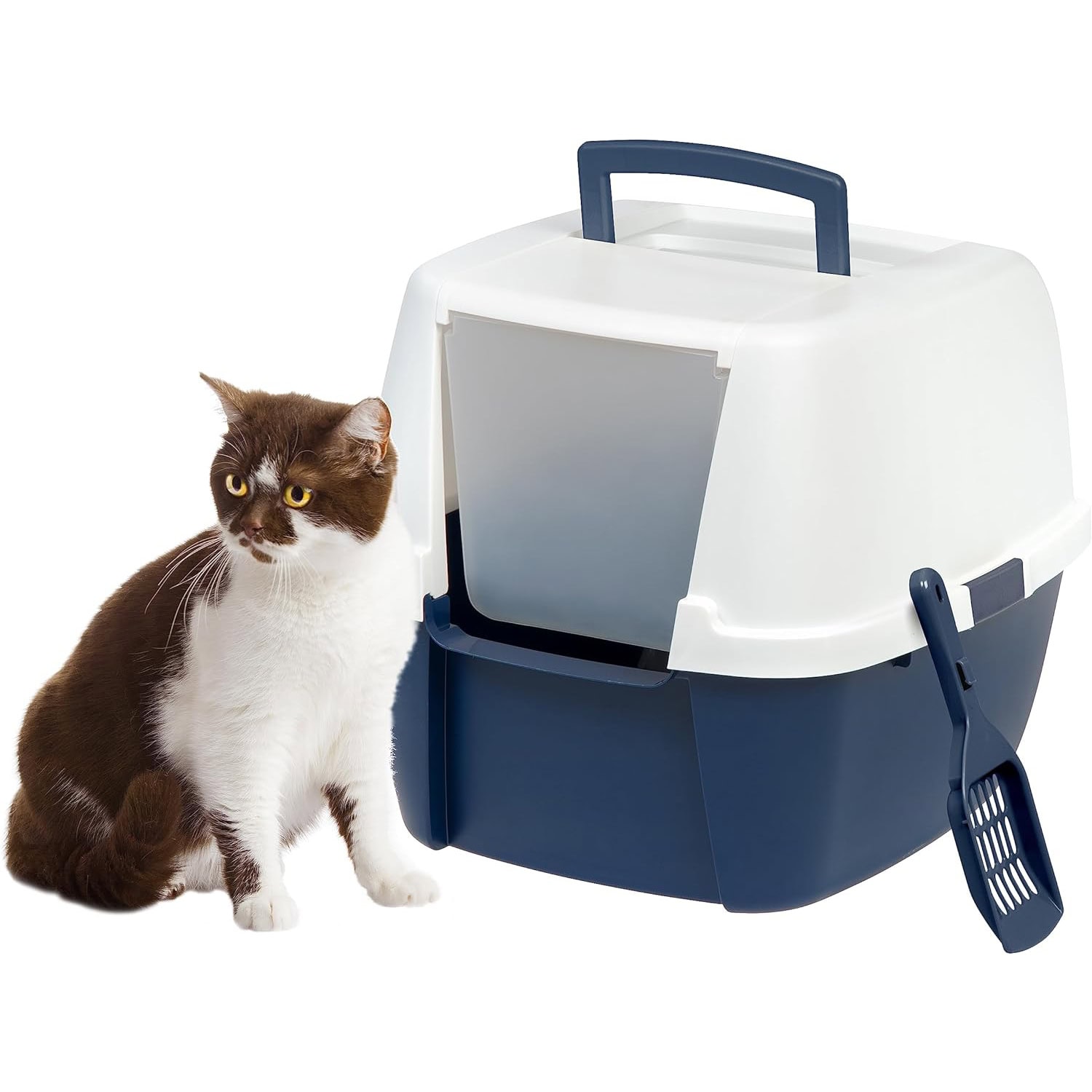 Iris USA Hooded Corner Litter Box & Scoop new