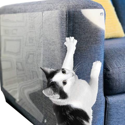 4 Pcs Premium Flexible Vinyl Cat Couch Protector Guards Without Pins for Protecting Your Upholstered Furniture,Cat Scratching Guard YINQAG Furniture Scratch Guards 18 L X 12 W