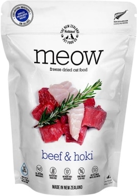 The New Zealand Natural Pet Food Co. Meow Beef & Hoki Grain-Free Freeze-Dried Cat Food