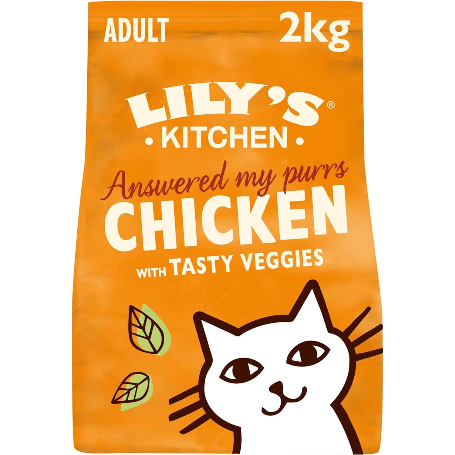 Lily's Kitchen Made with Natural Ingredients Adult Dry Cat Food Bag Chicken with Veggies Grain-Free Recipe 2kg