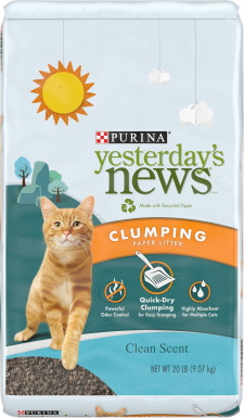 Yesterday's News Clean Scented Clumping Paper Cat Litter
