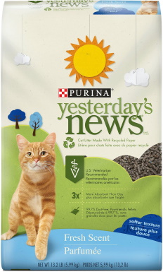 Yesterday's News Softer Texture Fresh Scented Non-Clumping Paper Cat Litter
