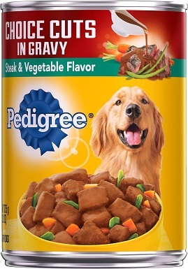 6Pedigree Choice Cuts in Gravy Steak & Vegetable Flavor Canned Dog Food
