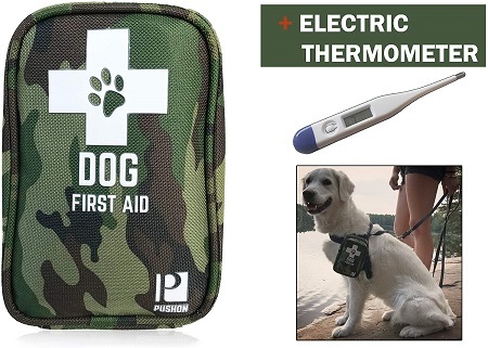 8Dog First Aid Kit with Thermometer and Emergency Blanket