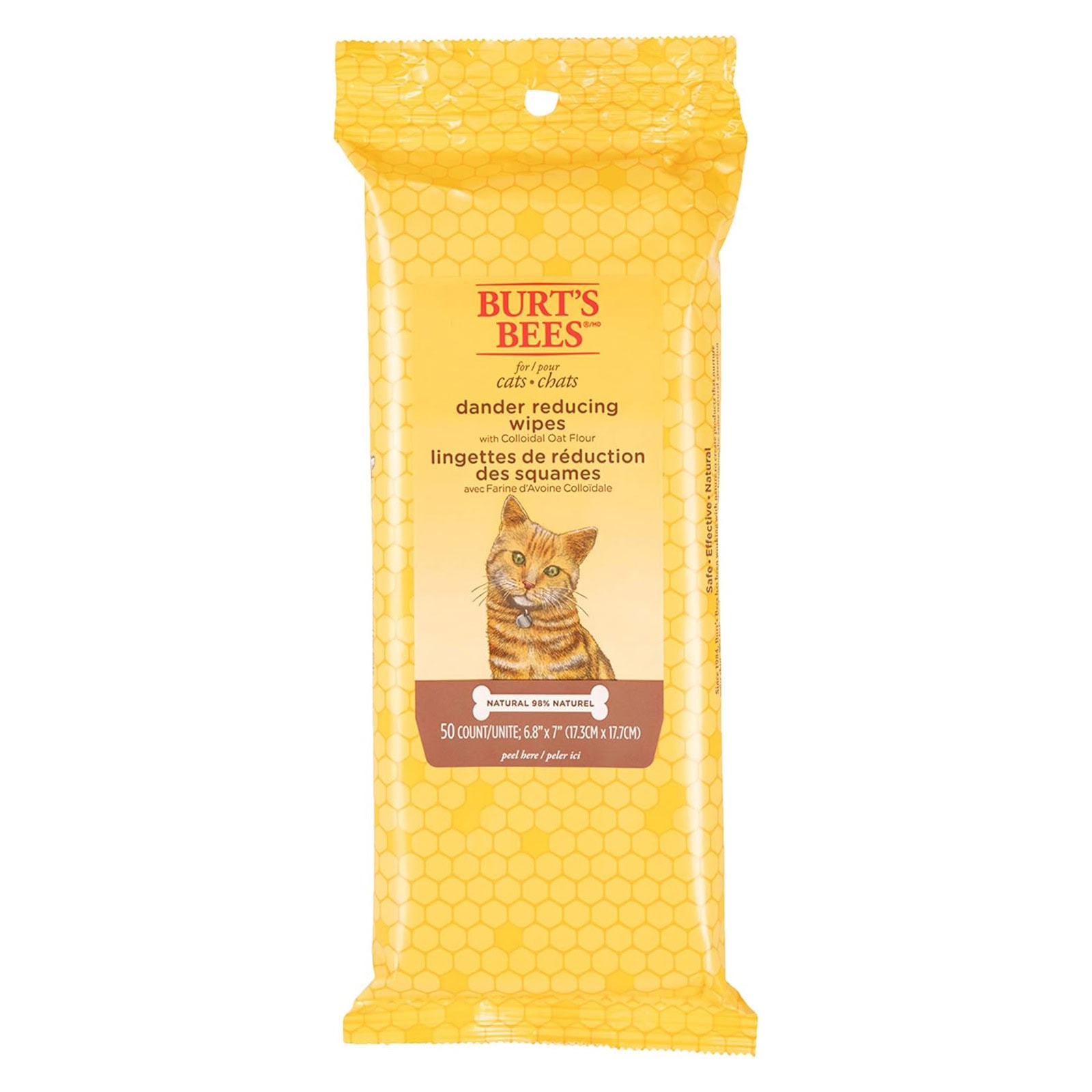 Burt's Bees for Pets Cat Natural Dander Reducing Wipes