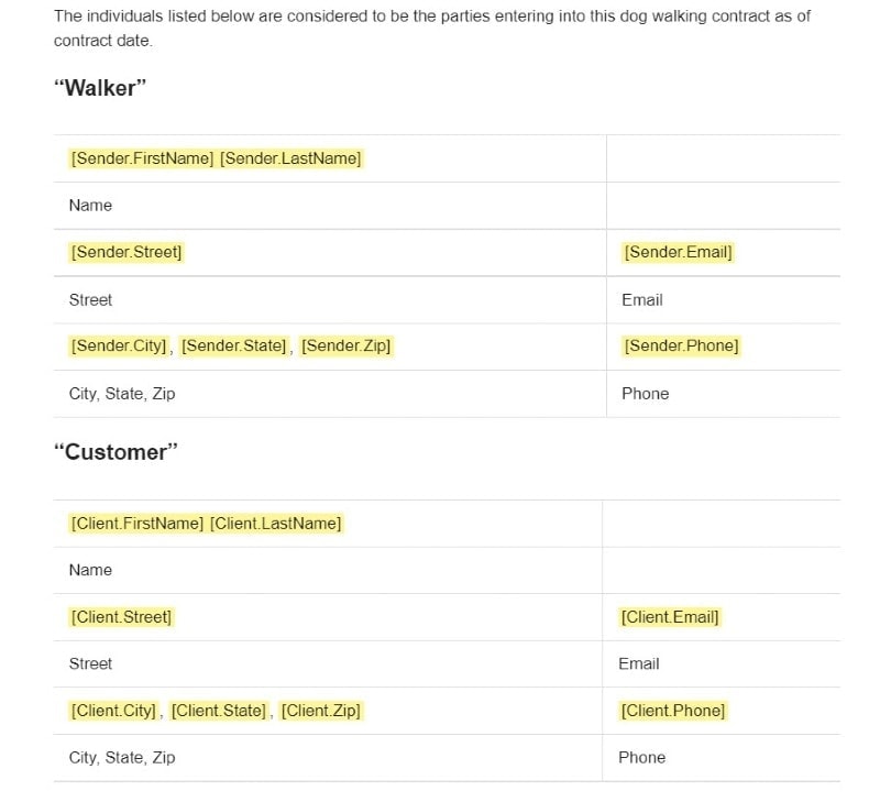 Free Dog Walking Contract Template from PandaDoc