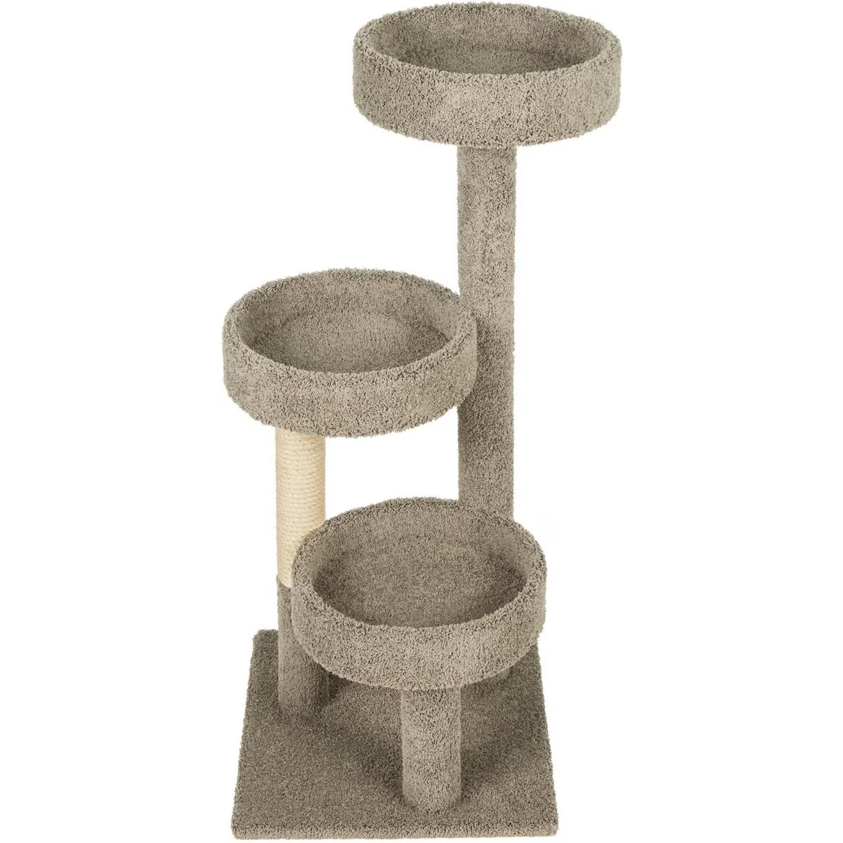 Frisco 50-in Real Carpet Wooden Cat Tree New