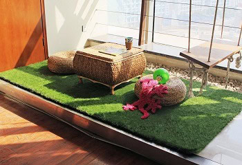 GOLDEN MOON Artificial Grass Turf Tile Interlocking Self