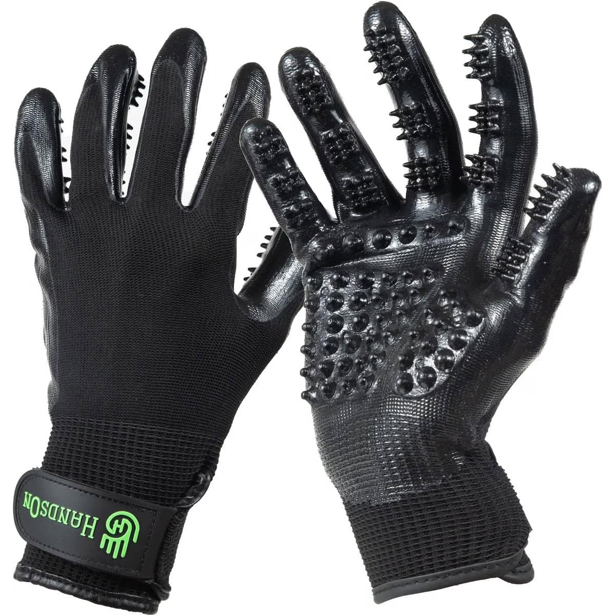 HandsOn All-In-One Pet Bathing & Grooming Gloves New