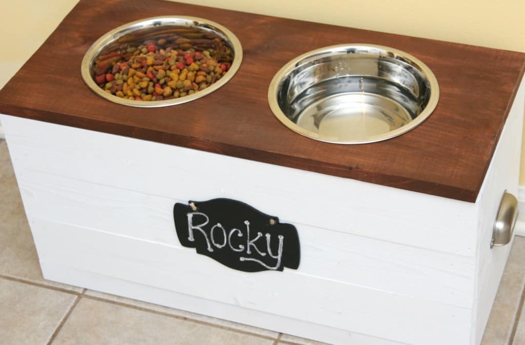 DIY Dog Bowl Stand For Your Puppies - Shanty 2 Chic