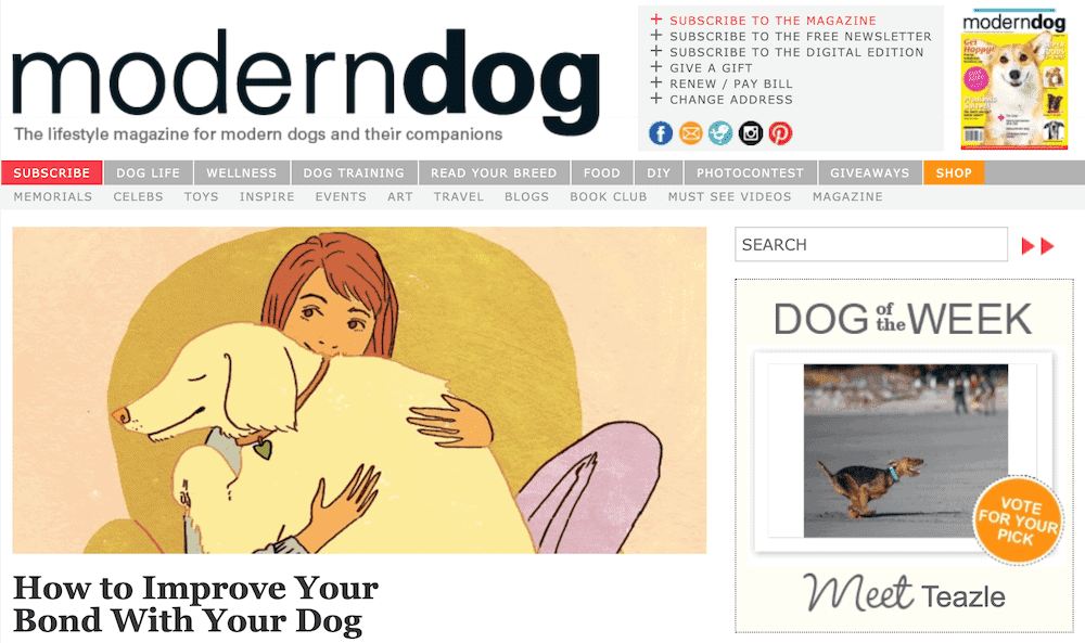 Modern Dog Magazine dog blog