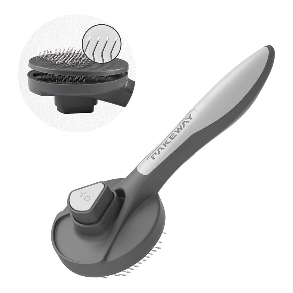 PAKEWAY Cat Dog Grooming Brush, Cat Brush with Release Button New