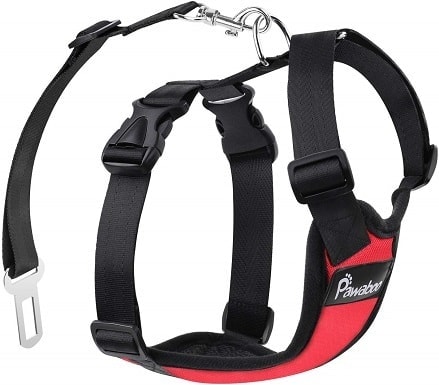 VIDASOFT Dog Car Harness-Pet Cat Dog Vest Harness with Car Seat Belt 
