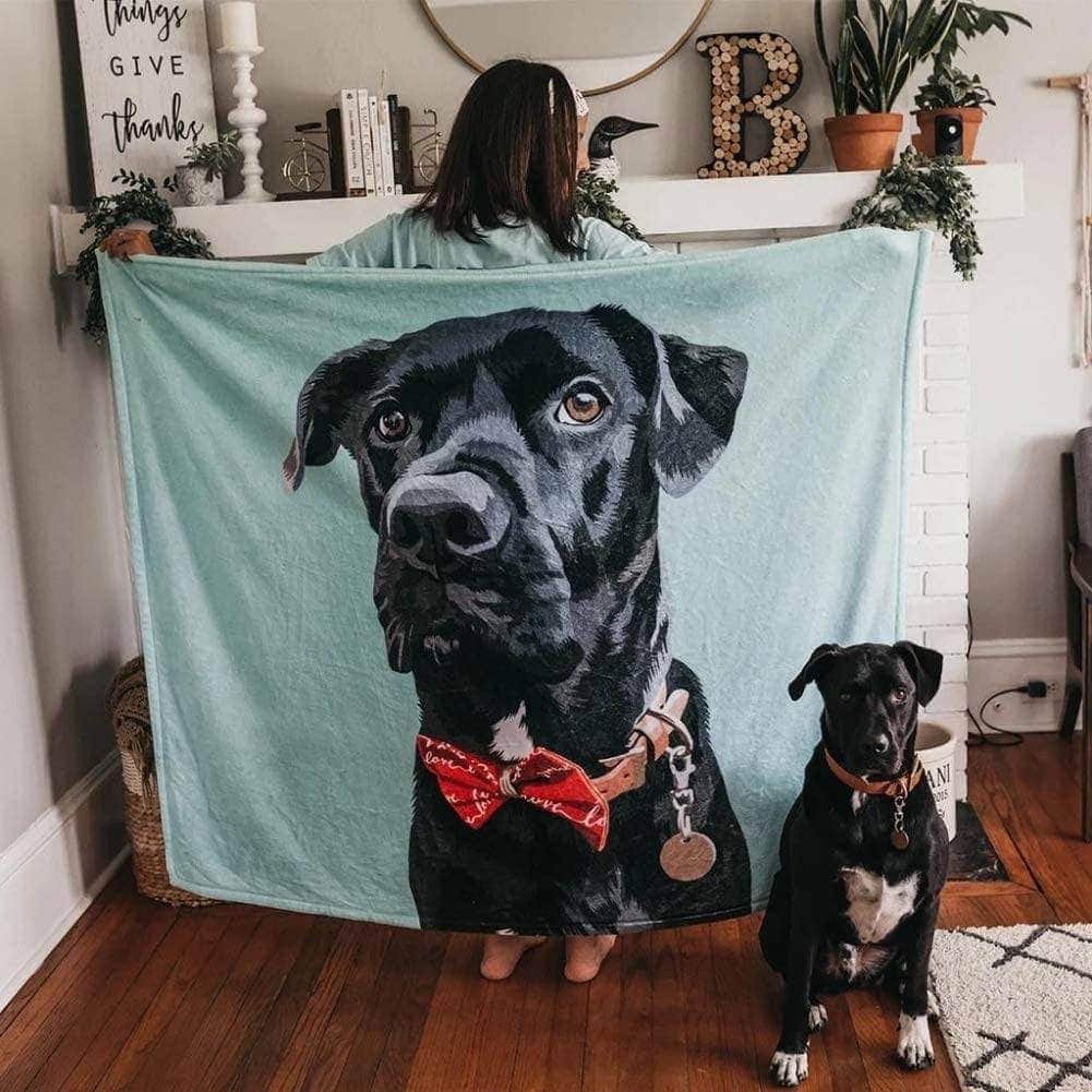 Personalized Throw Dog Blanket-VEELU-Amazon