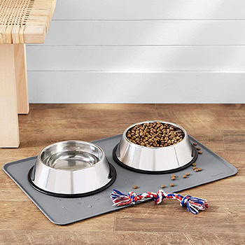 dog water dish mat