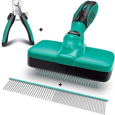 Pet-Friendly Self-Clean Design Healthy Grooming Petzooli Slicker Brush No-Mess Shedding Suited to Home or Professional Use Soft Wire Efficient Use Quick 