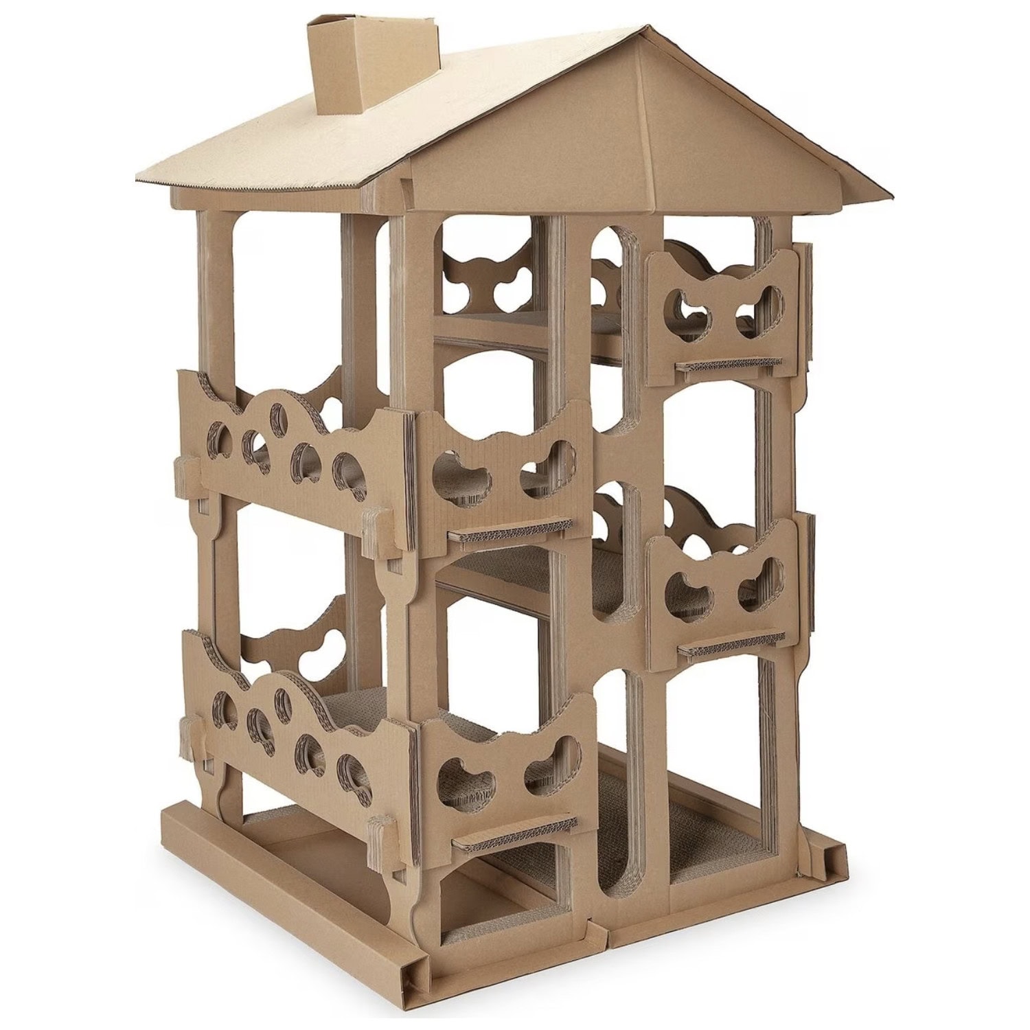 Tiger Tough Tower Playground 22.83-in Corrugated Cat Tree