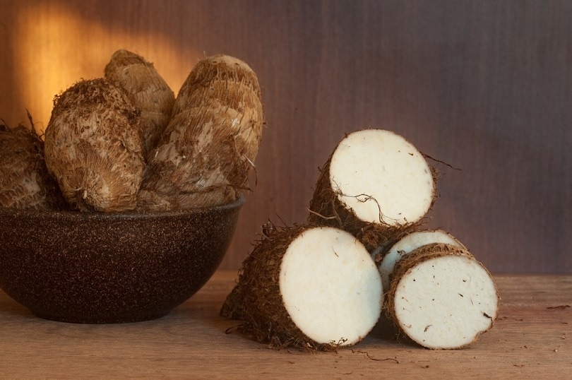 Yam, brazilian potato, in a bowl