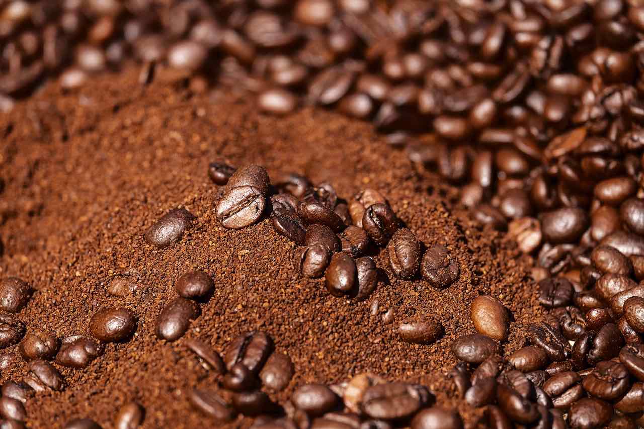 coffee beans and grounds