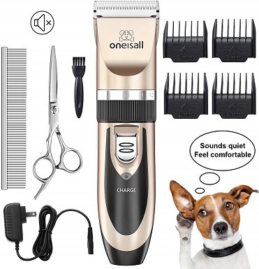 DUAN Cordless Haircut Machine,Dog Clipper Clipper Set 4 Comb Accessories Quiet Rechargeable Shaving Tool Dog Grooming Clippers