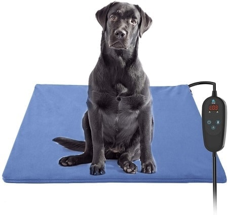 17.7 x 17.7 Dog Cat Electric Heating Pad Indoor Waterproof Adjustable Dog Bed Warmer Warming Mat with Chew Resistant Steel Cord Sumpol Pet Heating Pad 