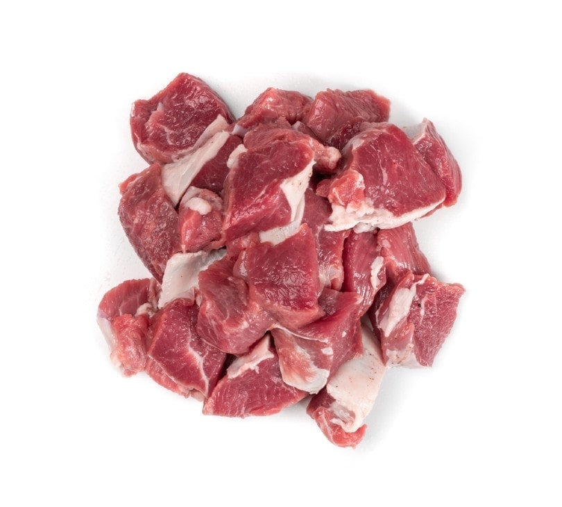 raw chopped lamb fillet