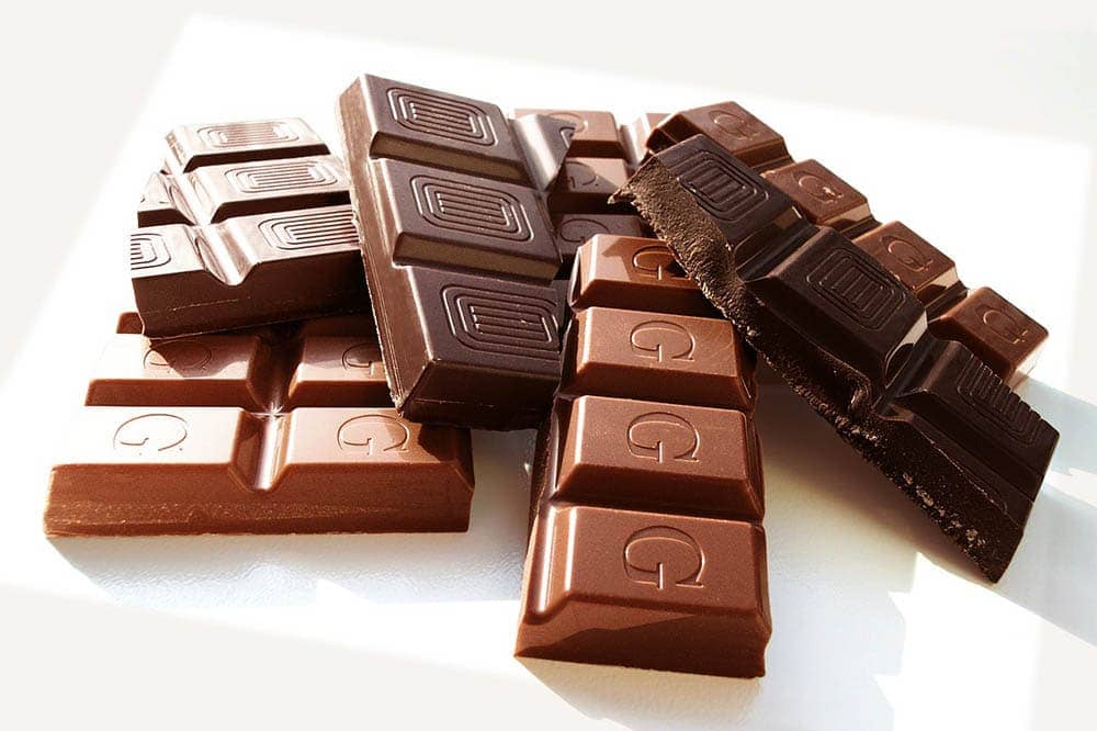 varieties of chocolate bar
