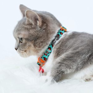 cat wearing Blueberry Pet 10+ Patterns Breakaway Safety Cat Collar