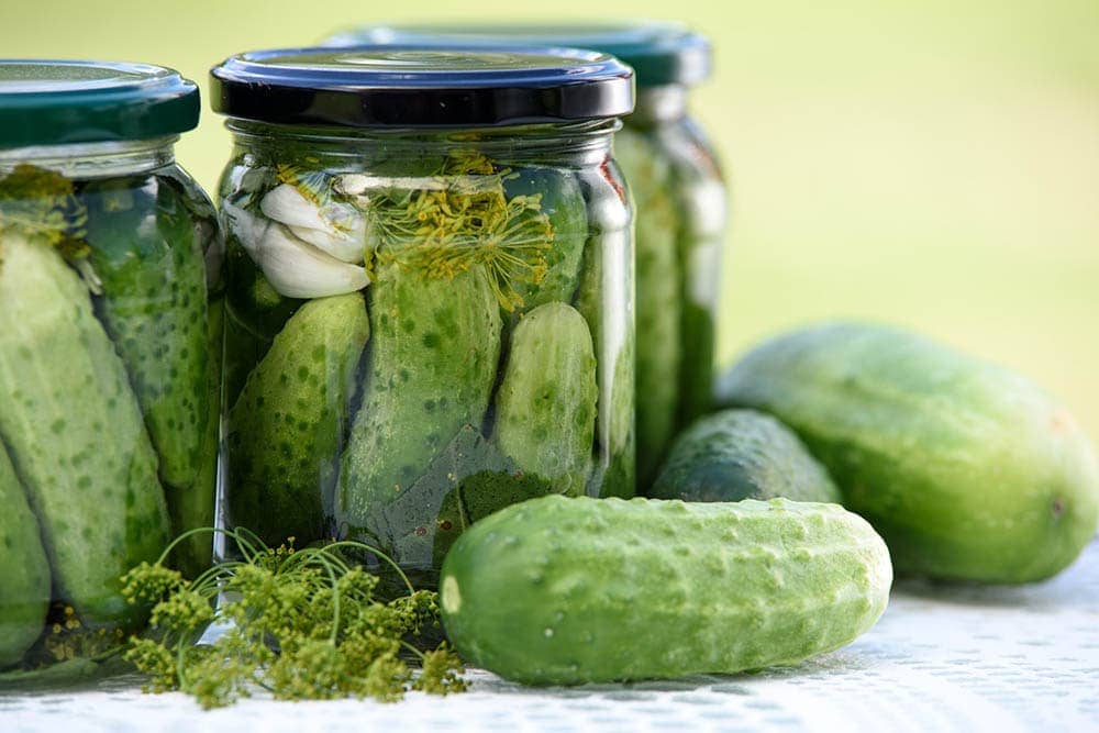 pickles in jars