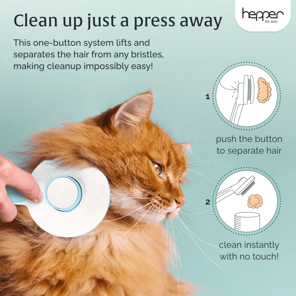 Deshedding Cat Brush Long or Short Hair) Hepper Modern Cat Furniture