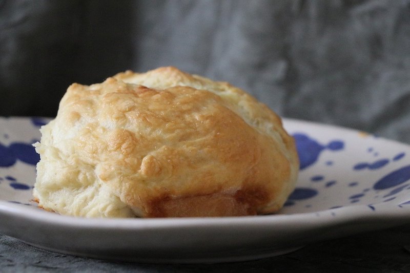buttermilk biscuit on a plate