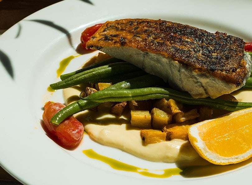 close up of a cooked cod fish