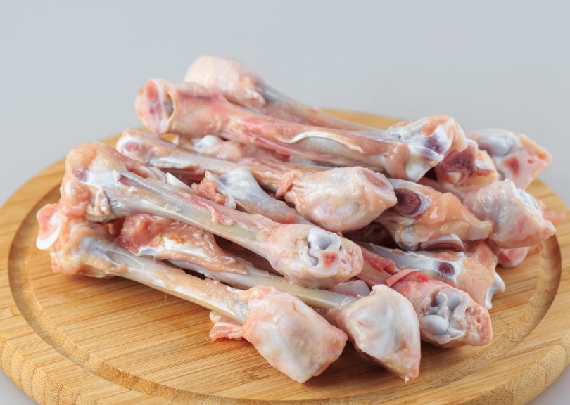 raw chicken bones