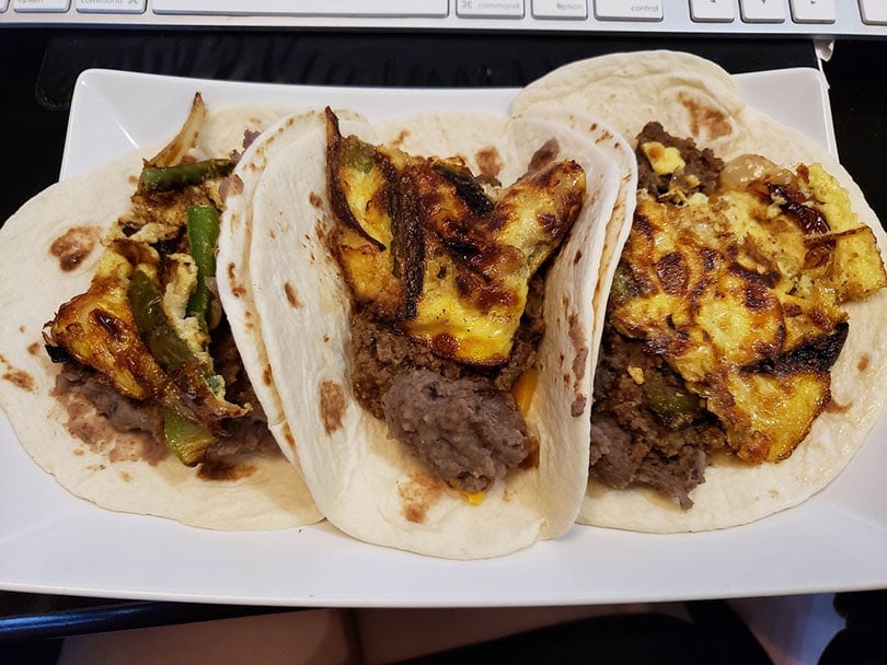 tacos on white plate
