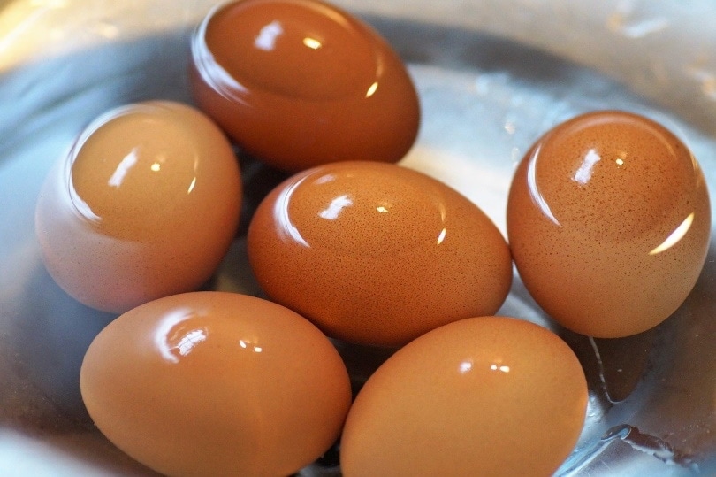 Boiling eggs in water