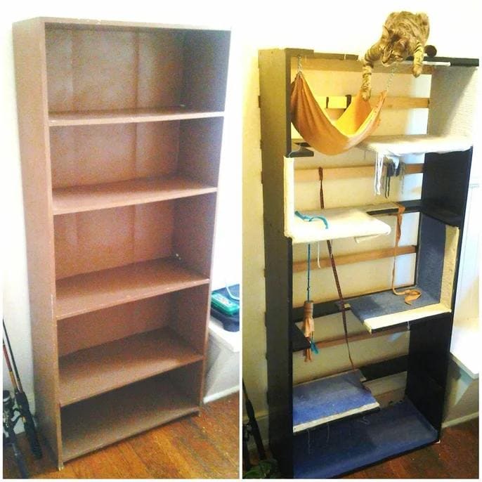 Bookcase Cat Tower