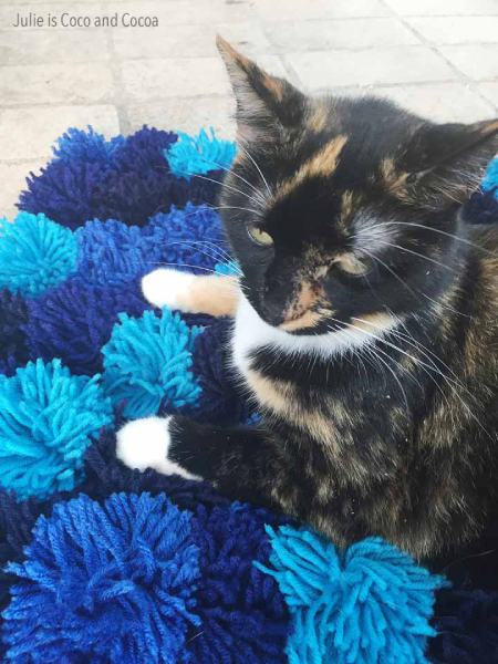 DIY Pom Pom Cat Bed